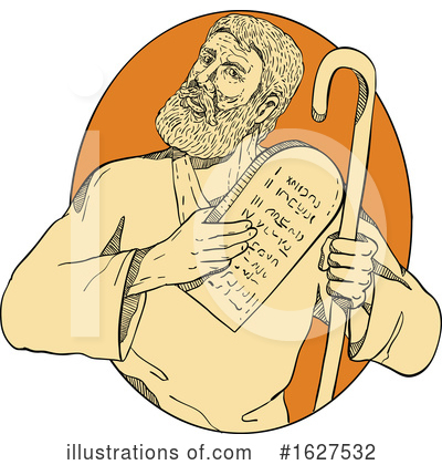 Ten Commandments Clipart #1627532 by patrimonio
