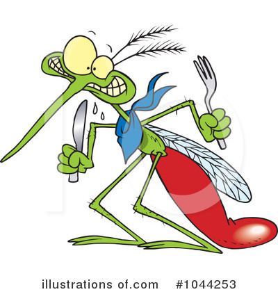 Royalty-Free (RF) Mosquito Clipart Illustration by toonaday - Stock Sample #1044253