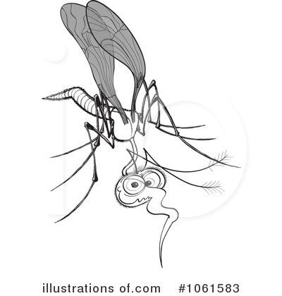 Royalty-Free (RF) Mosquito Clipart Illustration by Zooco - Stock Sample #1061583