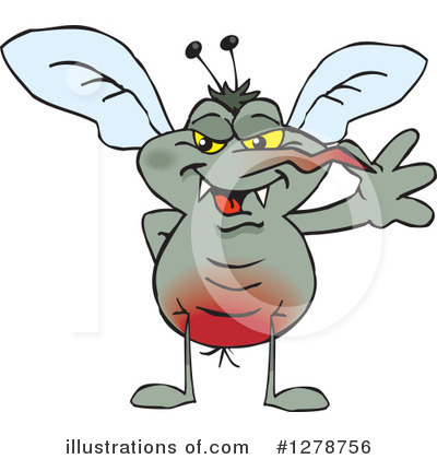 Mosquito Clipart #1278756 by Dennis Holmes Designs