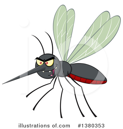 Royalty-Free (RF) Mosquito Clipart Illustration by Hit Toon - Stock Sample #1380353