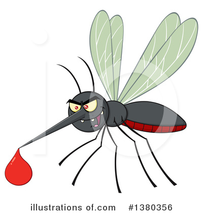 Royalty-Free (RF) Mosquito Clipart Illustration by Hit Toon - Stock Sample #1380356