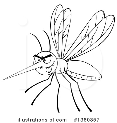 Royalty-Free (RF) Mosquito Clipart Illustration by Hit Toon - Stock Sample #1380357