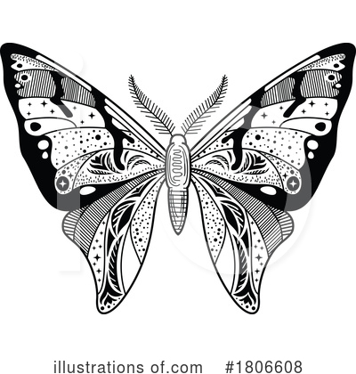 Royalty-Free (RF) Moth Clipart Illustration by Vector Tradition SM - Stock Sample #1806608