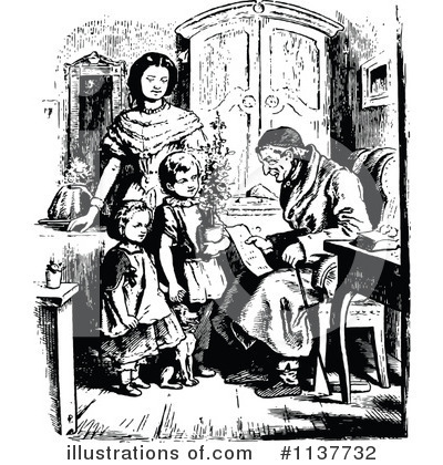 Royalty-Free (RF) Mother Clipart Illustration by Prawny Vintage - Stock Sample #1137732