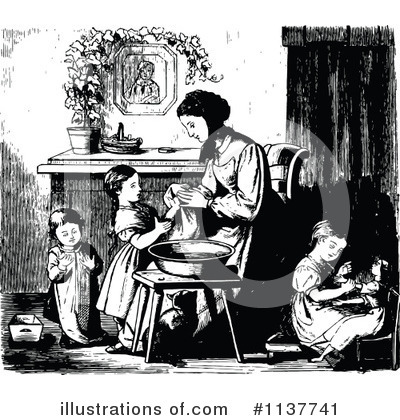 Royalty-Free (RF) Mother Clipart Illustration by Prawny Vintage - Stock Sample #1137741