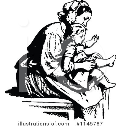 Royalty-Free (RF) Mother Clipart Illustration by Prawny Vintage - Stock Sample #1145767