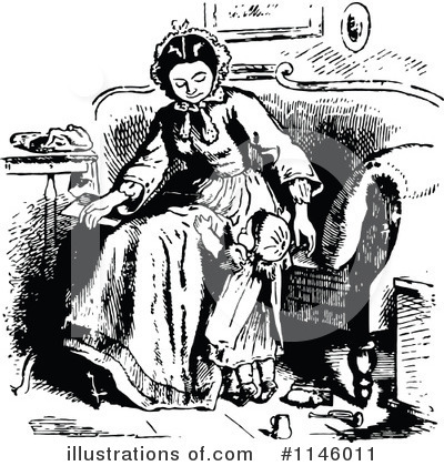 Royalty-Free (RF) Mother Clipart Illustration by Prawny Vintage - Stock Sample #1146011