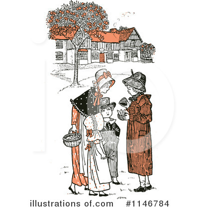 Royalty-Free (RF) Mother Clipart Illustration by Prawny Vintage - Stock Sample #1146784
