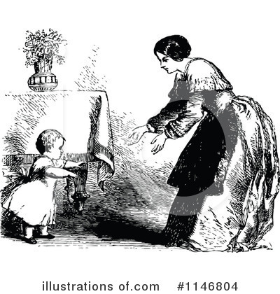 Royalty-Free (RF) Mother Clipart Illustration by Prawny Vintage - Stock Sample #1146804