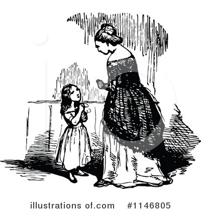 Royalty-Free (RF) Mother Clipart Illustration by Prawny Vintage - Stock Sample #1146805
