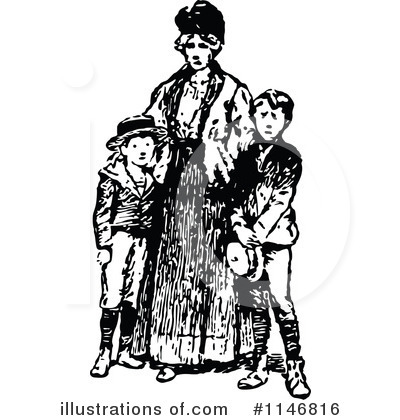 Royalty-Free (RF) Mother Clipart Illustration by Prawny Vintage - Stock Sample #1146816
