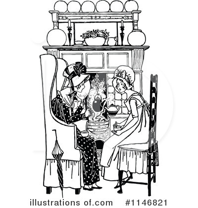 Royalty-Free (RF) Mother Clipart Illustration by Prawny Vintage - Stock Sample #1146821