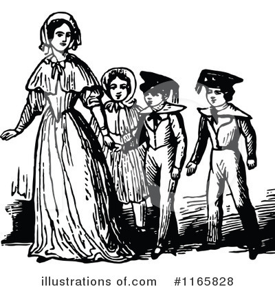 Royalty-Free (RF) Mother Clipart Illustration by Prawny Vintage - Stock Sample #1165828
