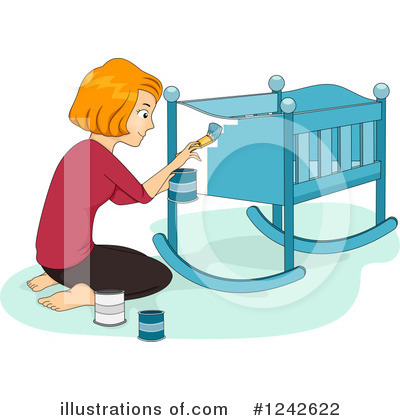Baby Crib Clipart #1242622 by BNP Design Studio