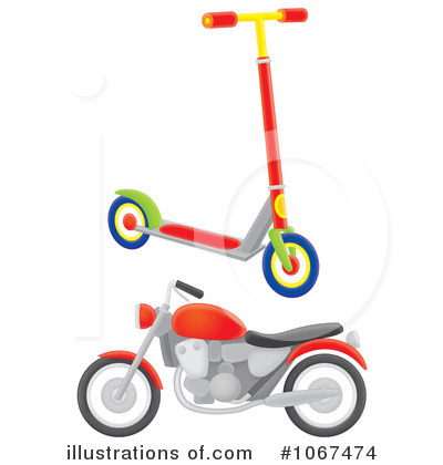 Royalty-Free (RF) Motorcycle Clipart Illustration by Alex Bannykh - Stock Sample #1067474