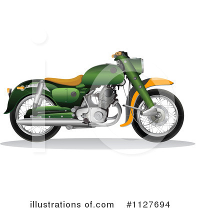 Royalty-Free (RF) Motorcycle Clipart Illustration by YUHAIZAN YUNUS - Stock Sample #1127694