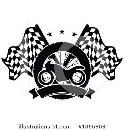 Royalty-Free (RF) Motorcycle Clipart Illustration by Vector Tradition SM - Stock Sample #1395868