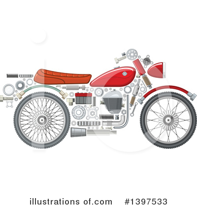 Motorcycle Clipart #1397533 by Vector Tradition SM