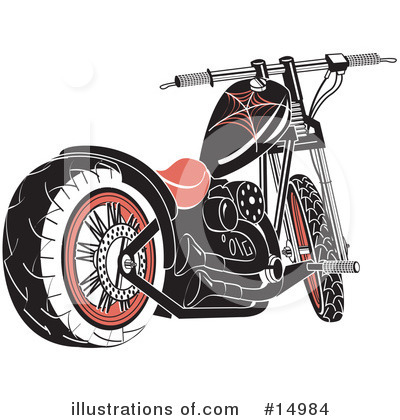 Royalty-Free (RF) Motorcycle Clipart Illustration by Andy Nortnik - Stock Sample #14984