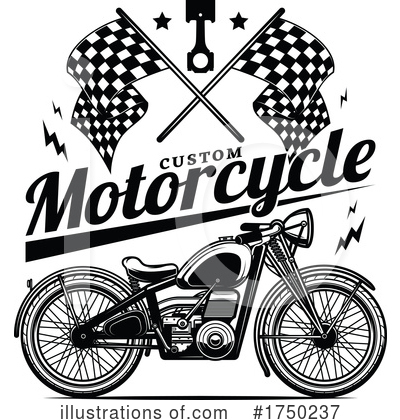Royalty-Free (RF) Motorcycle Clipart Illustration by Vector Tradition SM - Stock Sample #1750237