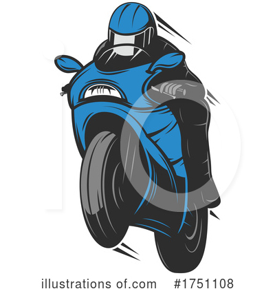 Royalty-Free (RF) Motorcycle Clipart Illustration by Vector Tradition SM - Stock Sample #1751108