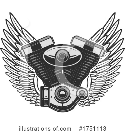 Royalty-Free (RF) Motorcycle Clipart Illustration by Vector Tradition SM - Stock Sample #1751113