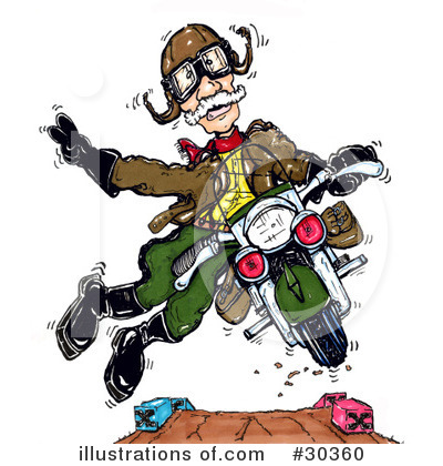 Royalty-Free (RF) Motorcycle Clipart Illustration by Spanky Art - Stock Sample #30360