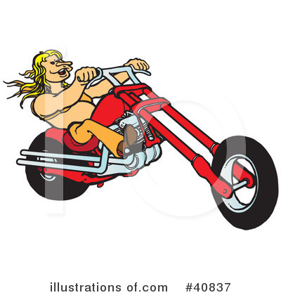 Royalty-Free (RF) Motorcycle Clipart Illustration by Snowy - Stock Sample #40837
