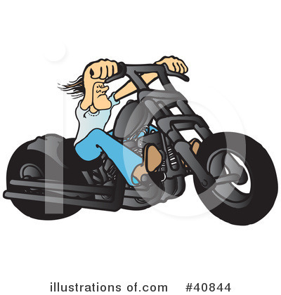 Royalty-Free (RF) Motorcycle Clipart Illustration by Snowy - Stock Sample #40844