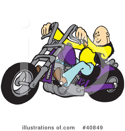 Royalty-Free (RF) Motorcycle Clipart Illustration by Snowy - Stock Sample #40849