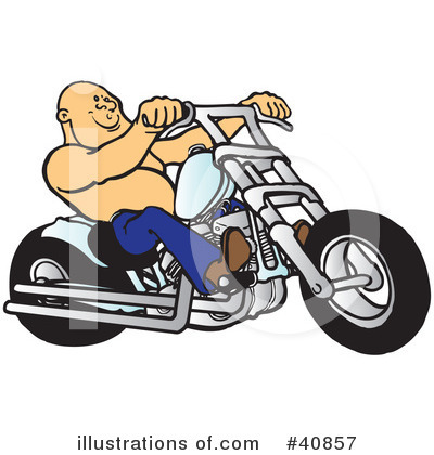 Royalty-Free (RF) Motorcycle Clipart Illustration by Snowy - Stock Sample #40857