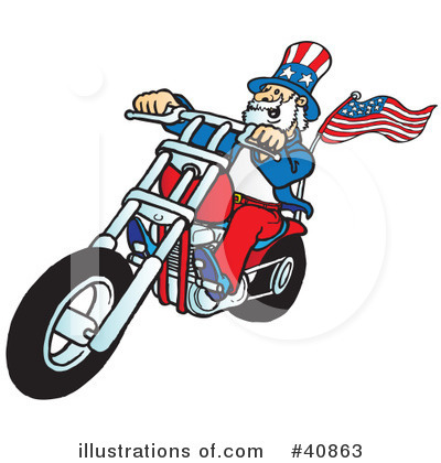 Royalty-Free (RF) Motorcycle Clipart Illustration by Snowy - Stock Sample #40863