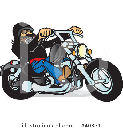 Royalty-Free (RF) Motorcycle Clipart Illustration by Snowy - Stock Sample #40871