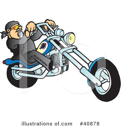 Royalty-Free (RF) Motorcycle Clipart Illustration by Snowy - Stock Sample #40878