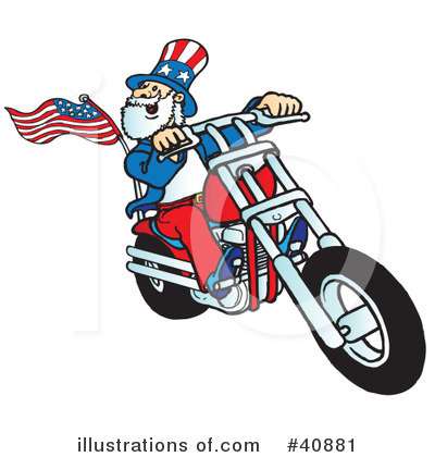 Royalty-Free (RF) Motorcycle Clipart Illustration by Snowy - Stock Sample #40881