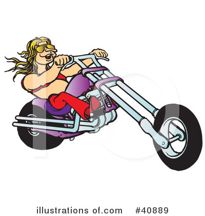 Biker Chick Clipart #40889 by Snowy