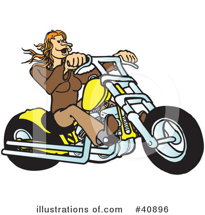 Biker Chick Clipart #40896 by Snowy