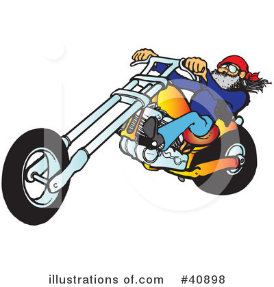 Royalty-Free (RF) Motorcycle Clipart Illustration by Snowy - Stock Sample #40898