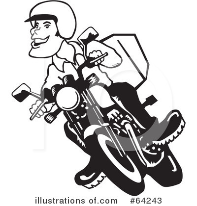 Motorcycle Clipart #64243 by David Rey