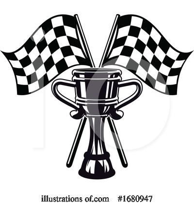 Checkered Flag Clipart #1680947 by Vector Tradition SM