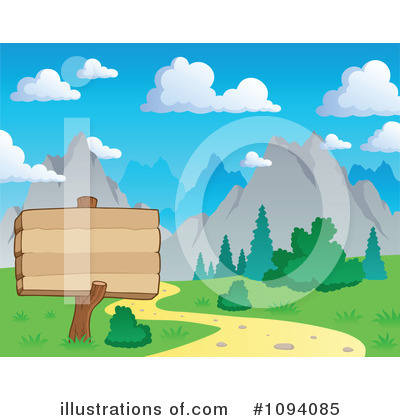 Royalty-Free (RF) Mountains Clipart Illustration by visekart - Stock Sample #1094085