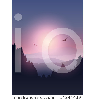 Royalty-Free (RF) Mountains Clipart Illustration by KJ Pargeter - Stock Sample #1244439