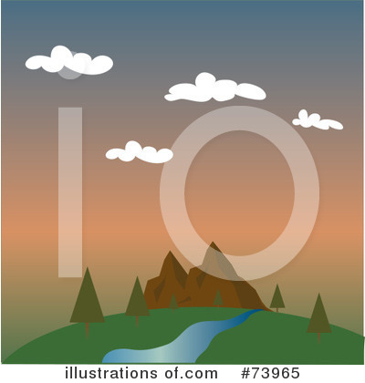 Royalty-Free (RF) Mountains Clipart Illustration by Pams Clipart - Stock Sample #73965