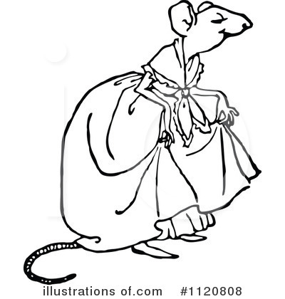 Royalty-Free (RF) Mouse Clipart Illustration by Prawny Vintage - Stock Sample #1120808