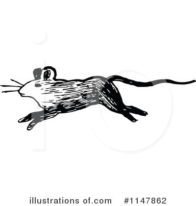 Royalty-Free (RF) Mouse Clipart Illustration by Prawny Vintage - Stock Sample #1147862