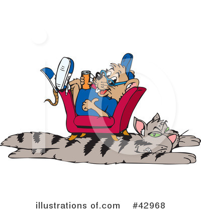 Cat And Mouse Clipart #42968 by Dennis Holmes Designs