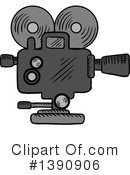 Movie Camera Clipart #1390906 by Vector Tradition SM