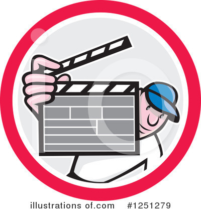Royalty-Free (RF) Movie Director Clipart Illustration by patrimonio - Stock Sample #1251279