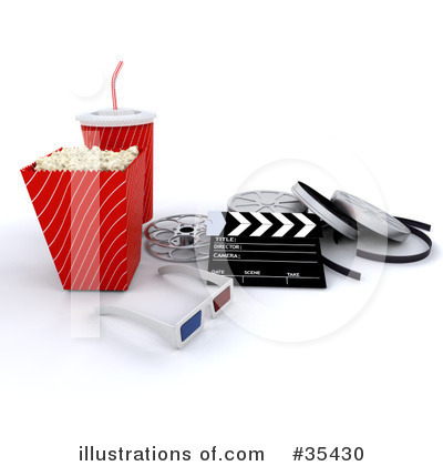 Royalty-Free (RF) Movies Clipart Illustration by KJ Pargeter - Stock Sample #35430
